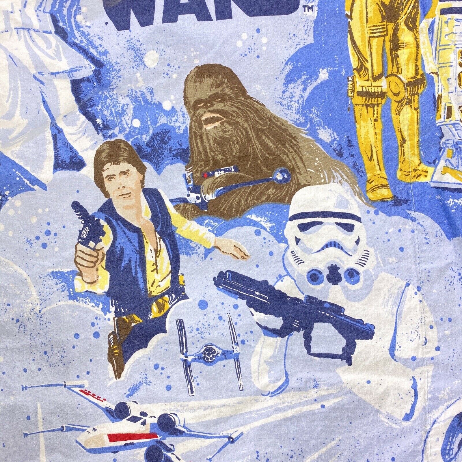 Star Wars Pottery Barn Retro Pillowcase (2) Standard Luke Han Vader Leia R2D2 - Fresh Stock Dated December 2025