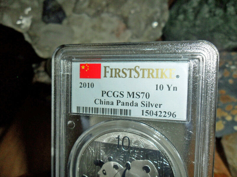 2010 10 Yuan Silver China Panda  RARE MS 70 PCGS Red Flag First Strike - Fresh Stock Dated February 2026