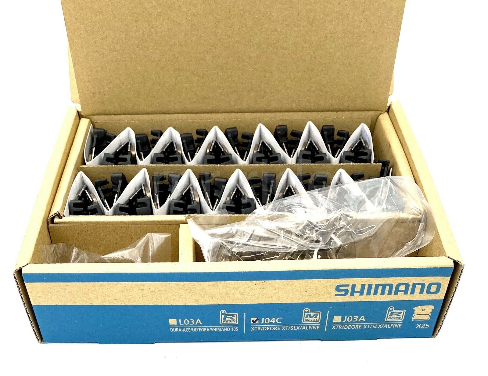 Shimano XTR BR-M9000/M9020/M987/M985/XT M785 Metal Bike Brake Pad J04C ICE TECH - Fresh Stock Dated February 2026