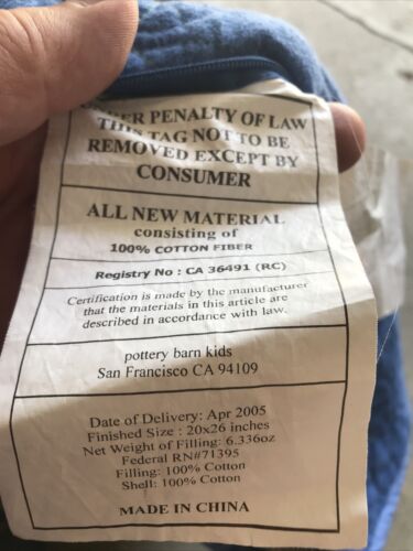 Pottery Barn quilt with two shams  basketball green and blue - Fresh Stock Dated December 2025