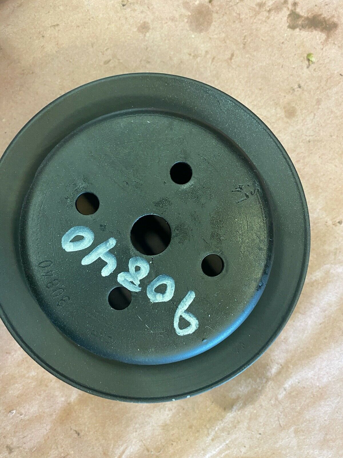 Mercruiser Pulley 90840 3 V belt steel 5 1/2 diameter water pump pulley. Used / - Fresh Stock Dated February 2026