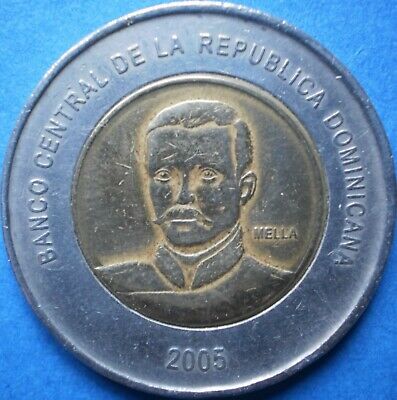 DOMINICAN REPUBLIC 10 PESOS 2005 Dominicana Dominikanische Dominicaine Dom Rep - Fresh Stock Dated December 2025