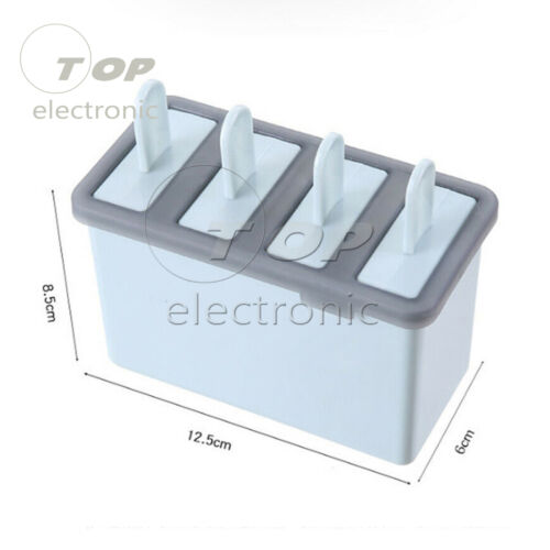 Silicone Frozen Ice Cream Mold Juice Popsicle Maker Ice Lolly Mould - 4 Cell DIY - Fresh Stock Dated February 2026
