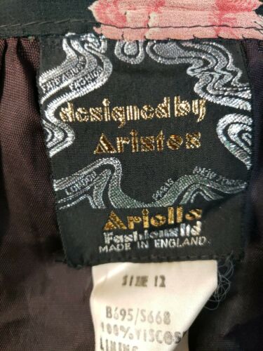 Ariolla Designed By Ariston VTG Made In England SIZE 12 Womens Skirt Black #CB3 - Fresh Stock Dated February 2026