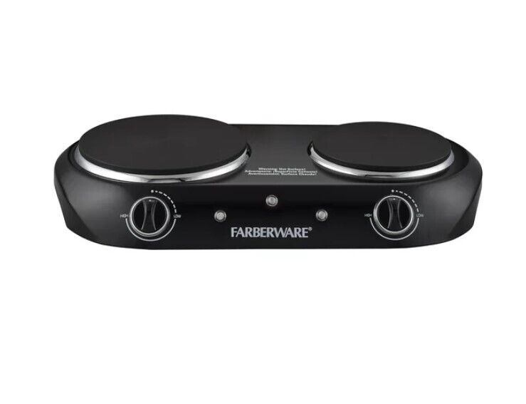 Electric Cooktop Burner 2 Plate Hot Portable Cooking Stove 1800 W, 1 Each - Fresh Stock Dated February 2026