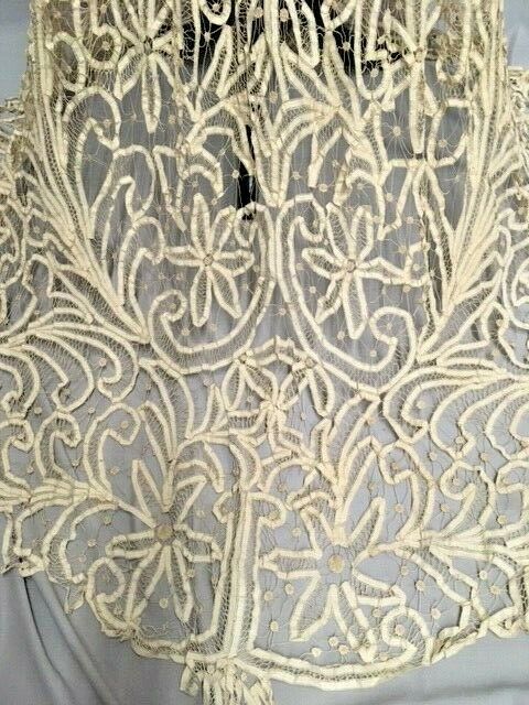 #21-089, Exquisite 1900-1908 Edwardian Handmade Tape Lace Skirt: - Fresh Stock Dated February 2026