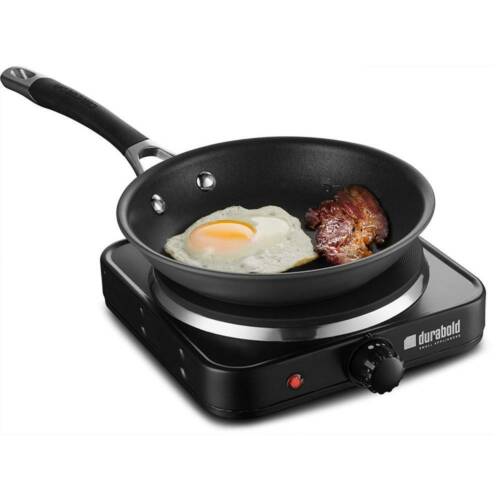 Durabold Single Electric Burner Sealed 1000W 7-Inch Hot Plate Cook Stove, Black - Fresh Stock Dated December 2025