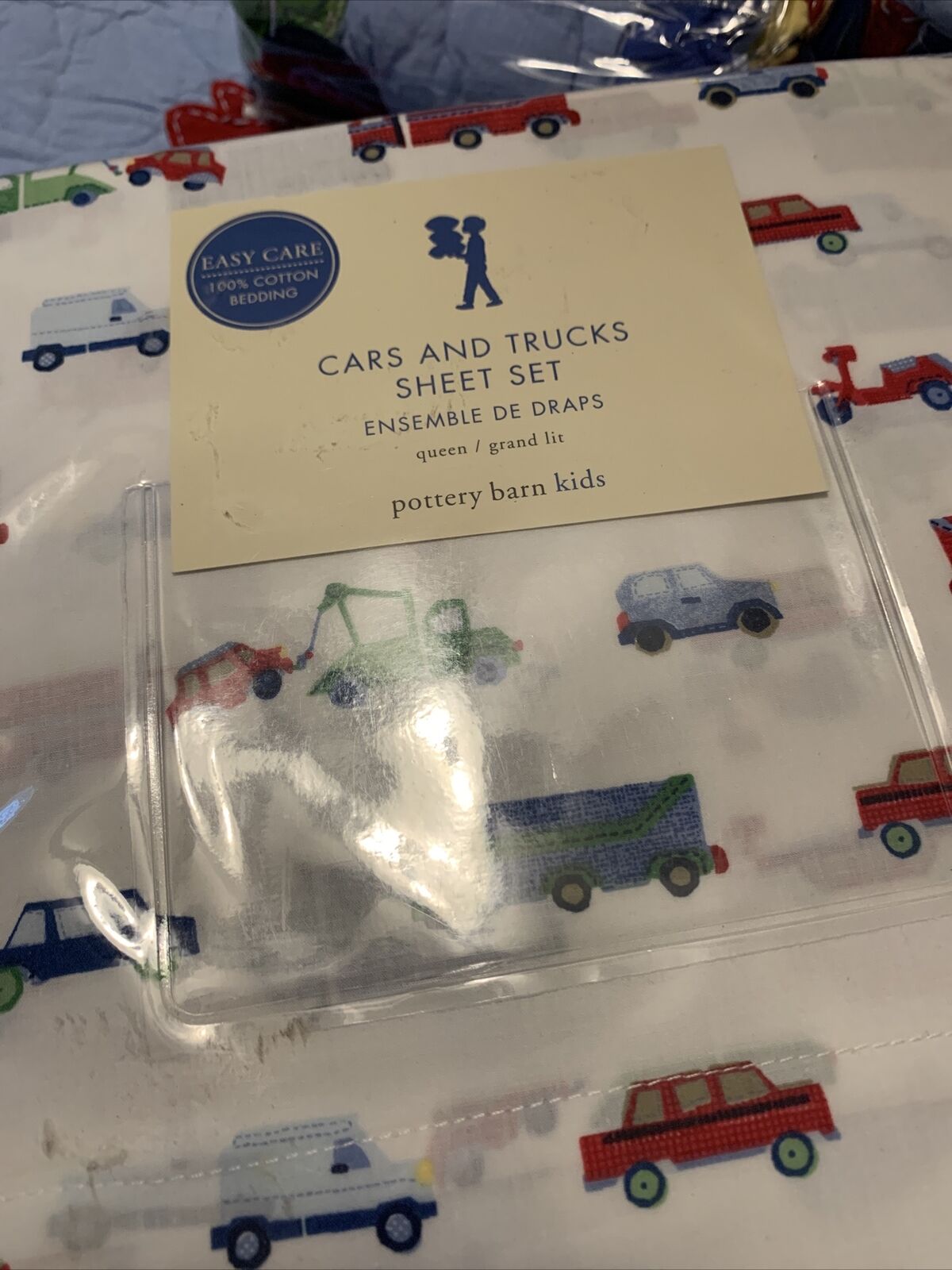 pottery barn little racer Queen Quilt And Sheet Set With Pillow Shams Crib Quilt - Fresh Stock Dated February 2026