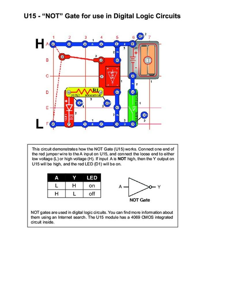 SNAP CIRCUITS 6SCU15 CMOS Inverter Gate 4069 - Fresh Stock Dated February 2026
