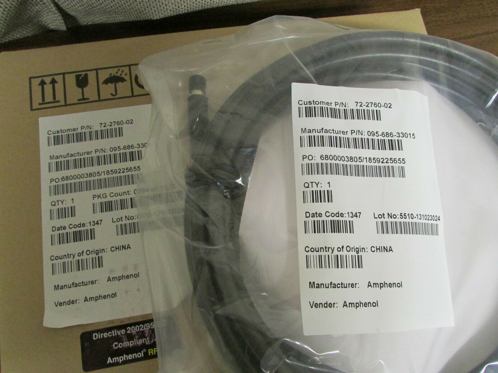 CISCO AIR-CAB005LL-R 20ft LOW-LOSS 2.4GHZ RF CABLE RP-TNC Connectors New - Fresh Stock Dated February 2026