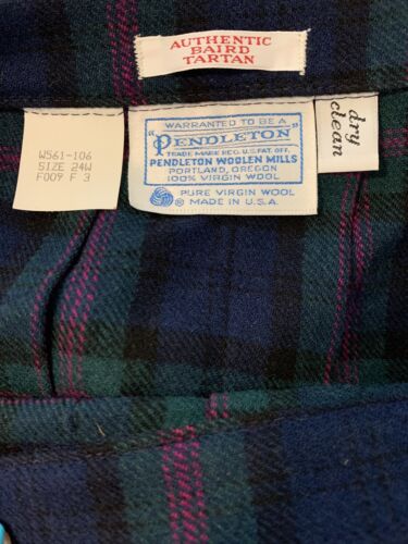 Pendleton women’s plaid pleated 100% virgin wool￼skirt size 24W VTG? - Fresh Stock Dated February 2026