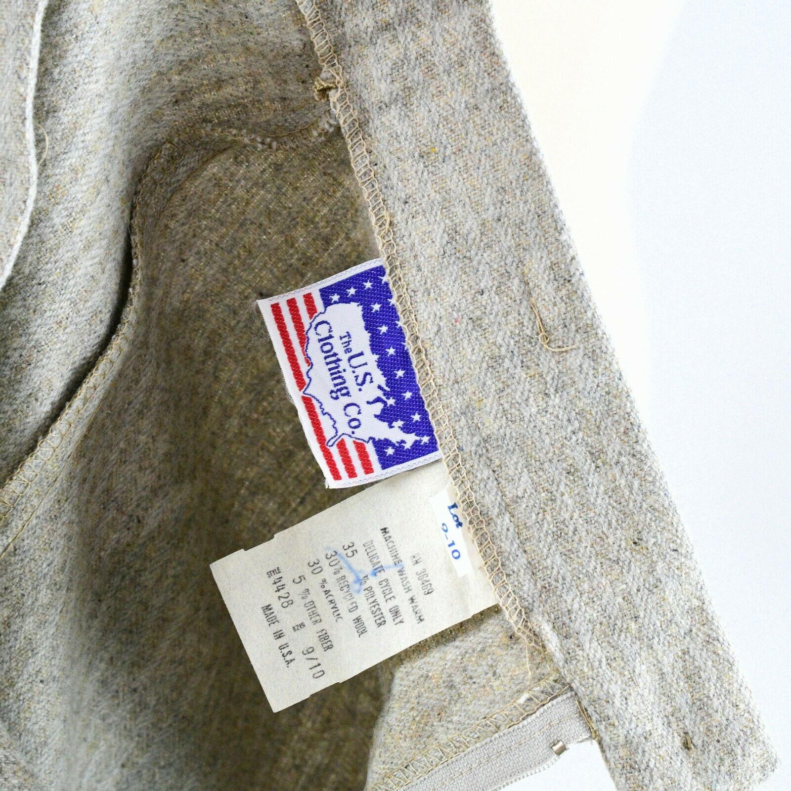 70s Vintage Gray Wool Button Detail Pencil Skirt Womens S US Clothing Co - Fresh Stock Dated March 2026