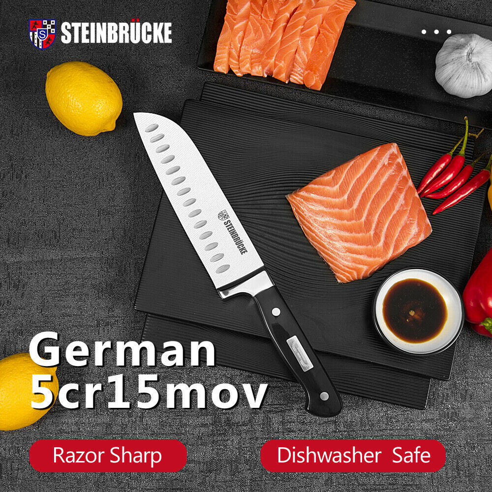 Chef Kitchen Knife Set Professional German Stainless Steel Sharp 6 7 8 10 Inch - Fresh Stock Dated December 2025