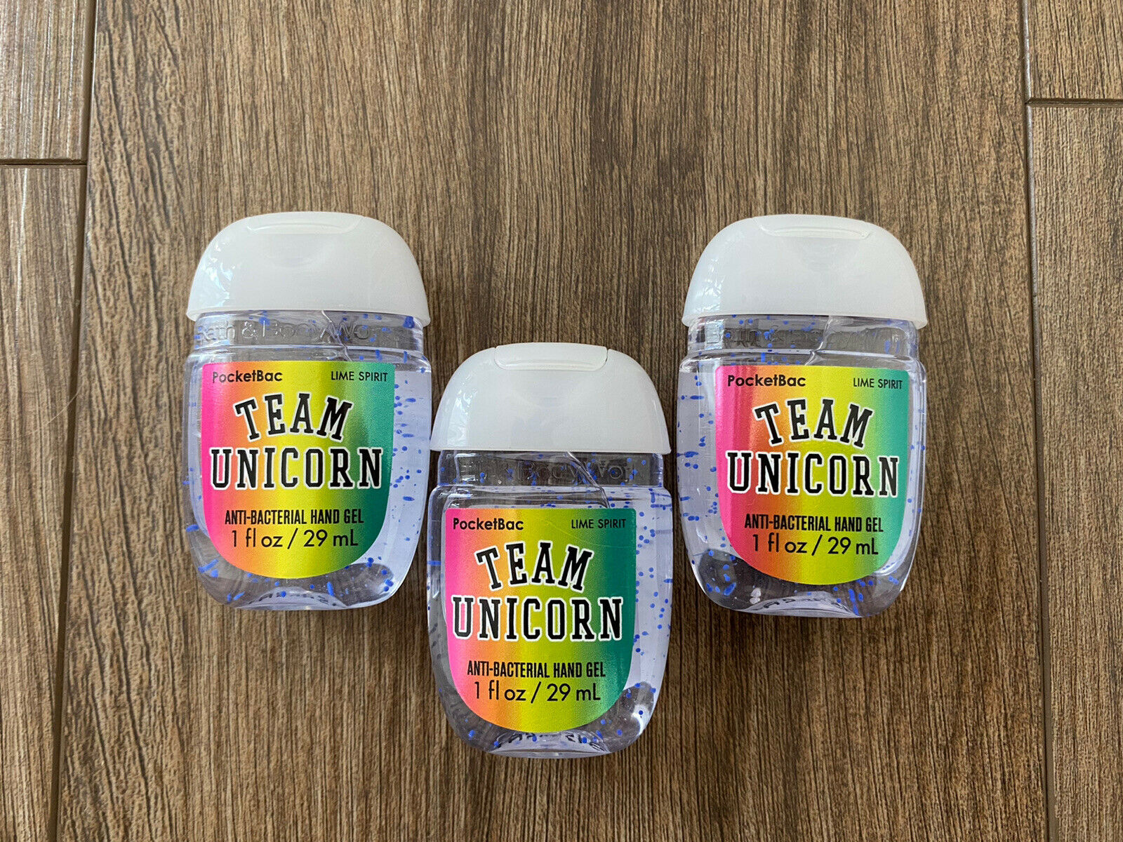 Bath & Body Works PocketBac LOT Team Unicorn Lime Spirit  Hand Sanitizer LOT 3 - Fresh Stock Dated February 2026