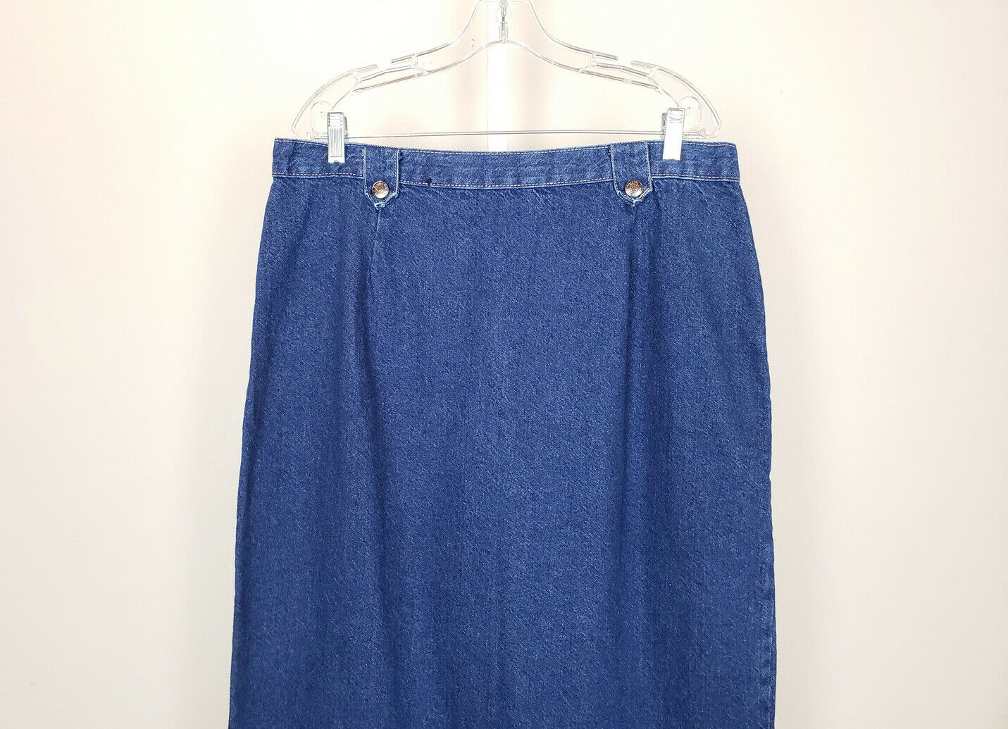 Vintage 90s Skirt Blue Denim Straight Modest Women's 18 St. John's Bay - Fresh Stock Dated February 2026