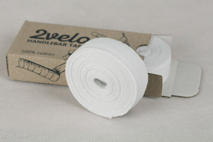 2Velo TOP COTTON Vintage HANDLEBAR TAPE white - Fresh Stock Dated December 2025