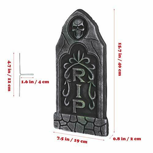 5PCS Halloween Foam RIP Graveyard Tombstones Halloween Yard Decorations Lawn - Fresh Stock Dated February 2026