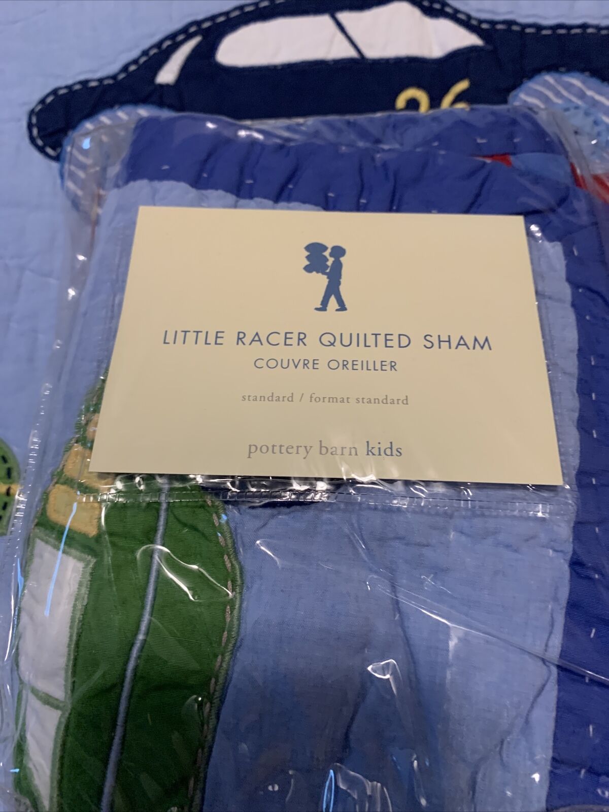 pottery barn little racer Queen Quilt And Sheet Set With Pillow Shams Crib Quilt - Fresh Stock Dated February 2026