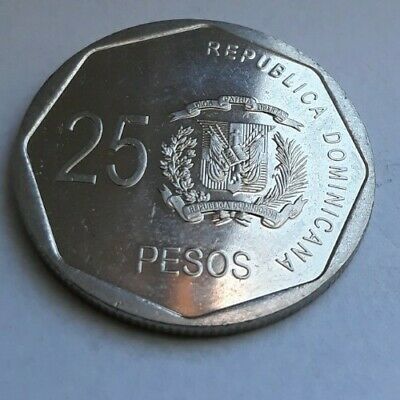 25 Peso 2015 República Dominicana - Fresh Stock Dated December 2025