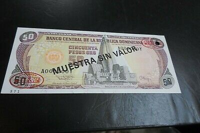 Dominican Republic 5-50-100-500-1000 Pesos 1980 Specimen TDLR Uncirculated - Fresh Stock Dated December 2025