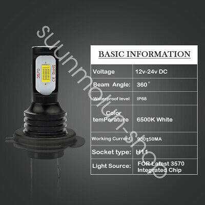 High Power HID LED Headlight Bulb Lights For Kawasaki Ninja 650R 250R 2006-2016 - Fresh Stock Dated February 2026