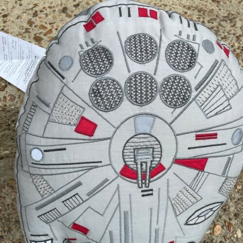 Pottery Barn Kids Millennium Falcon Grey Star Wars RARE Throw Pillow - Fresh Stock Dated December 2025