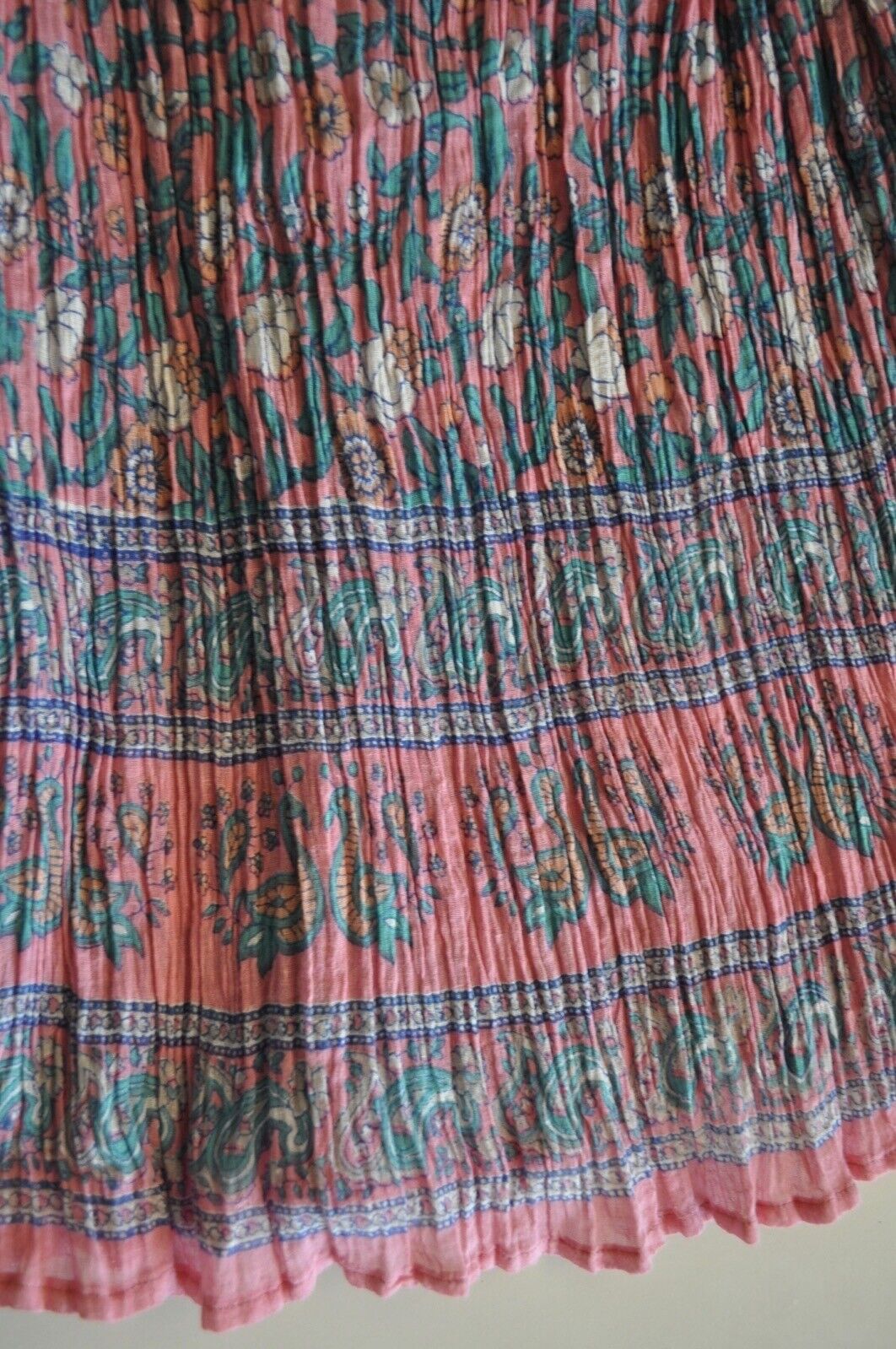 Vintage Papillon Skirt Women’s Boho Hippie Pink Floral Made in India - Fresh Stock Dated March 2026