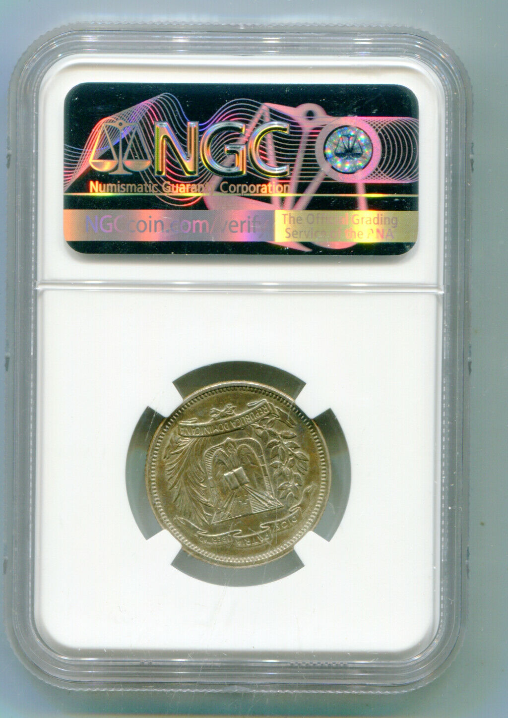 Dominican Republic 25 Centavos 1942(P) NGC AU 58   lotaug6817 - Fresh Stock Dated December 2025