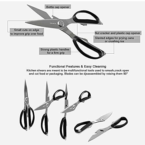 Kitchen Knife Set, 7 Pieces German High Carbon Stainless Steel Knife Block Set - Fresh Stock Dated December 2025