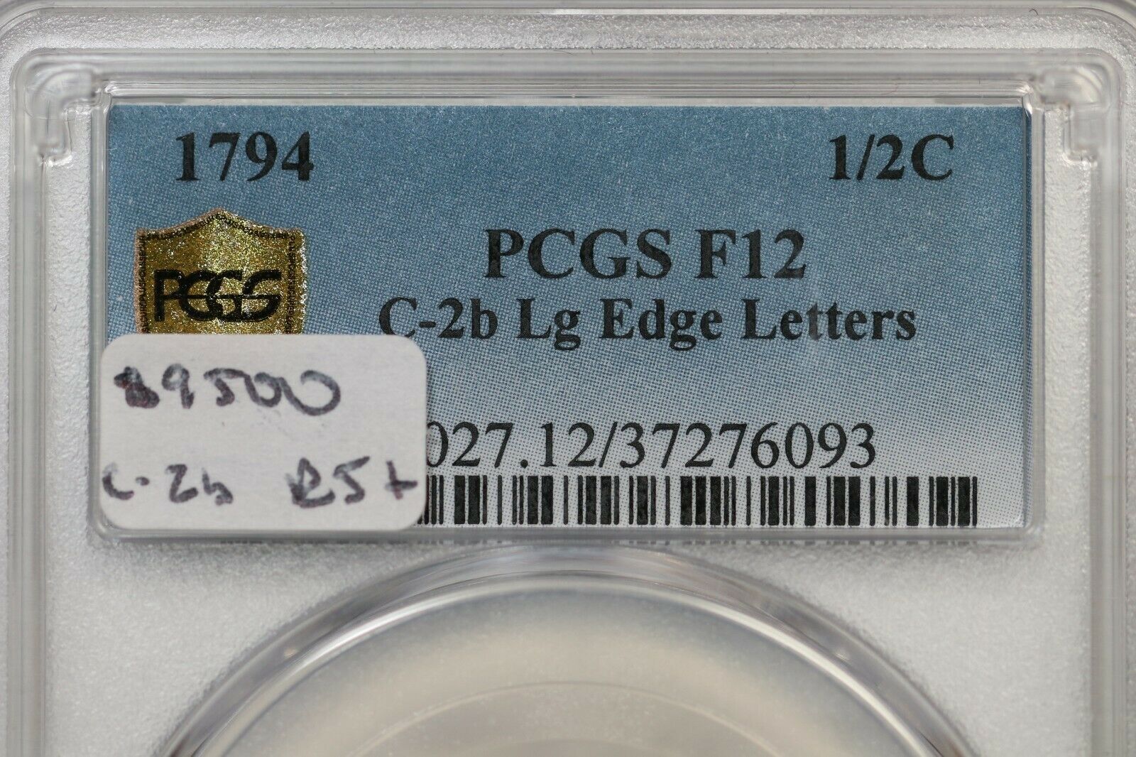 1794 C-2b R-5+ PCGS F 12 Liberty Cap Half Cent Coin 1/2c - Fresh Stock Dated February 2026