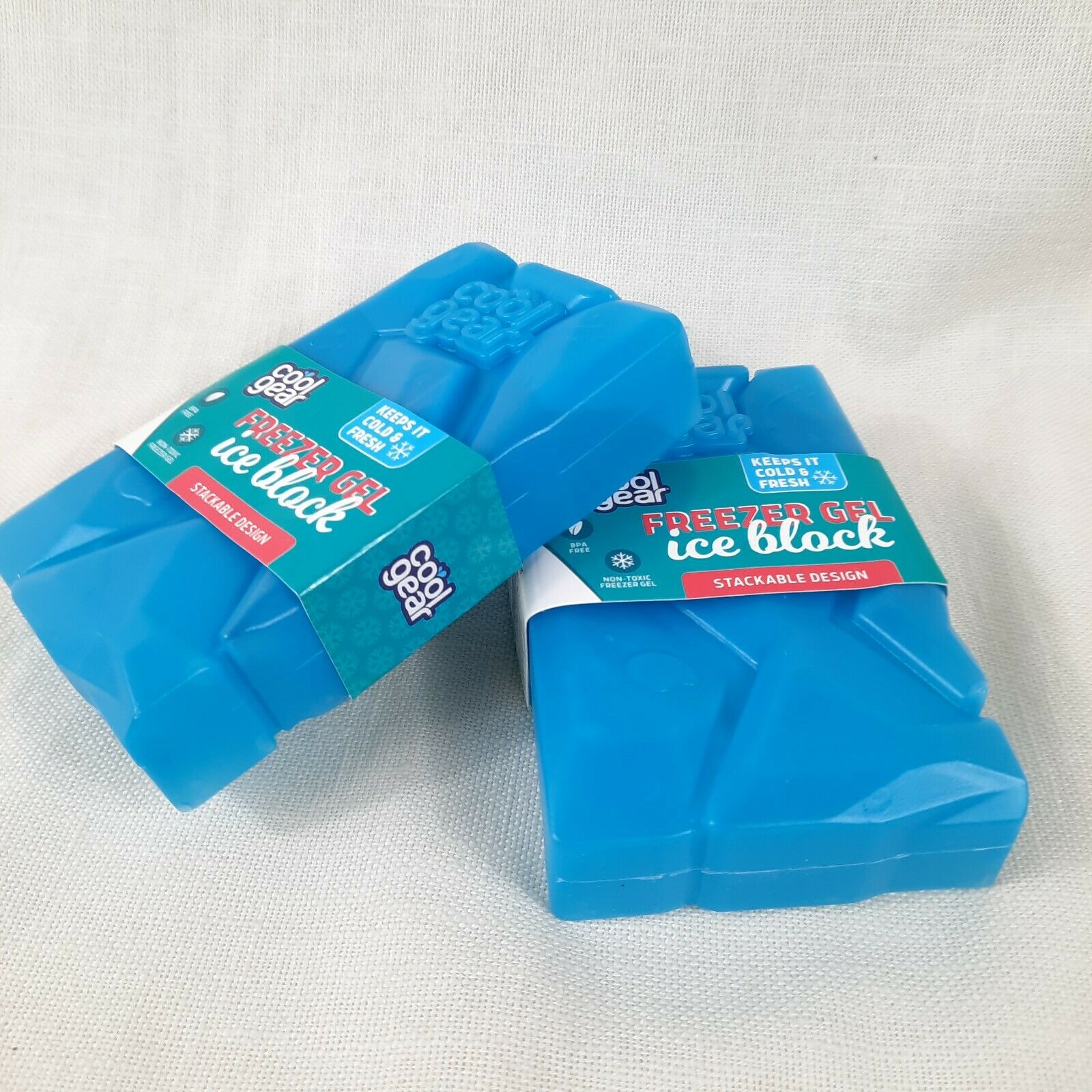 2-Pack Cool Gear Freezer Gel Ice Block for Lunchboxes, Picnic Coolers - Fresh Stock Dated February 2026