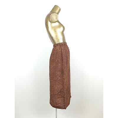 Vintage 70s Silk Floral High Waisted Below-the-Knee Midi Skirt - Fresh Stock Dated February 2026