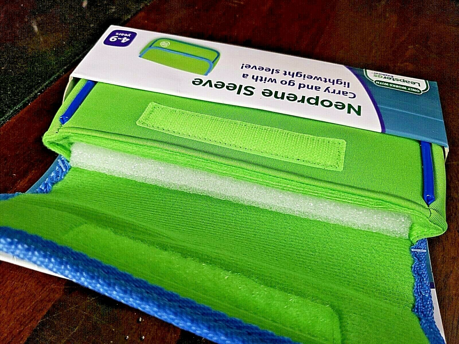 Leap Frog Leapster GS Explorer Green Blue Neoprene Sleeve Case Wallet Style   B1 - Fresh Stock Dated February 2026