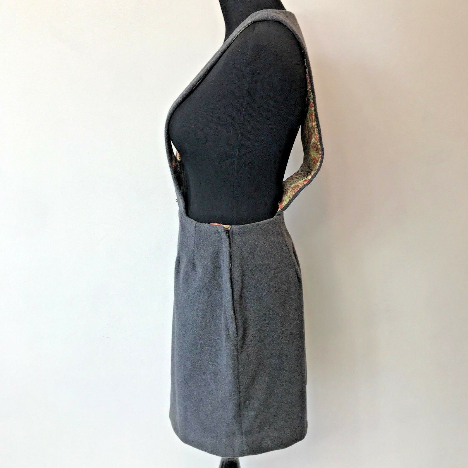 Vintage Irvington Place Sportswear by Lili Gray Wool Pinafore Skirt Elem Zip SK - Fresh Stock Dated March 2026