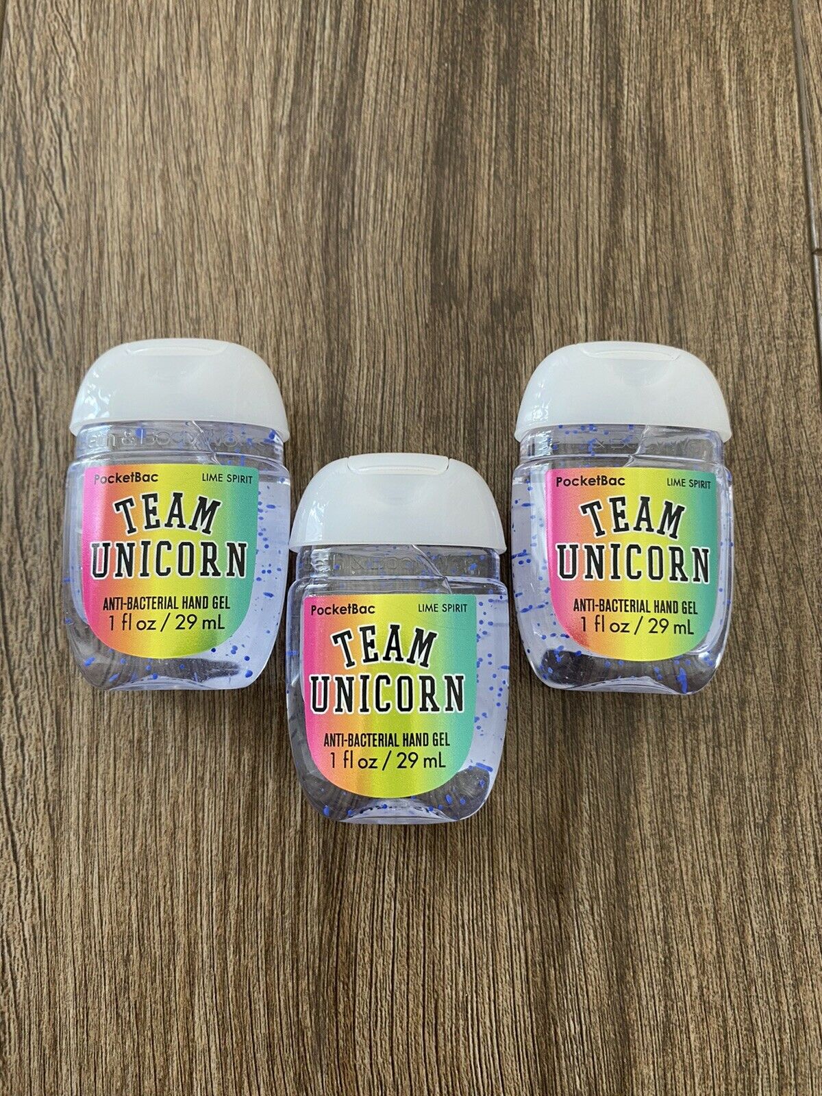 Bath & Body Works PocketBac LOT Team Unicorn Lime Spirit  Hand Sanitizer LOT 3 - Fresh Stock Dated February 2026
