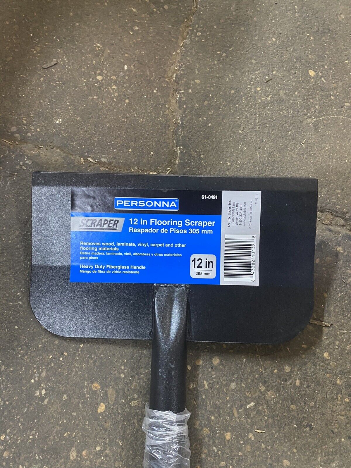 (3 Pack) Personna 12-Inch Steel Floor Scraper W/ 52-Inch Handle - Fresh Stock Dated February 2026