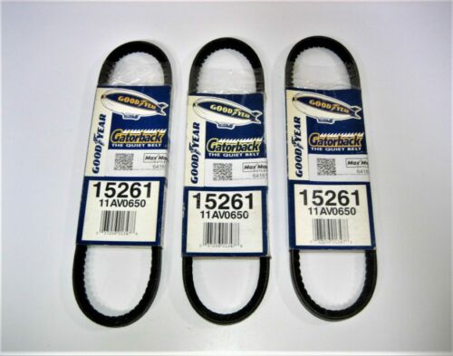 Goodyear 15261 *QTY 3* Gatorback 11AV0650 Matchmaker The Quiet Drive V-Belts NEW - Fresh Stock Dated February 2026