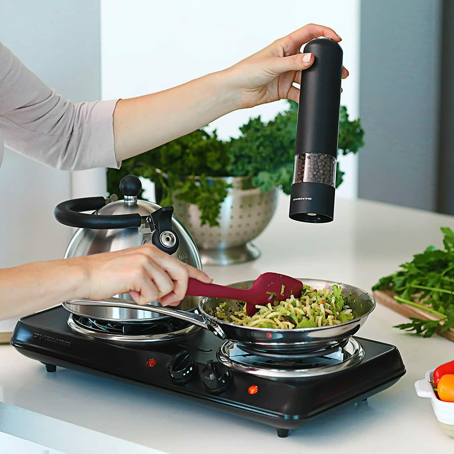 Estufas Electricas de 2 Hornillas Para Cocina 1700W Estufa Electrica Portatil - Fresh Stock Dated February 2026