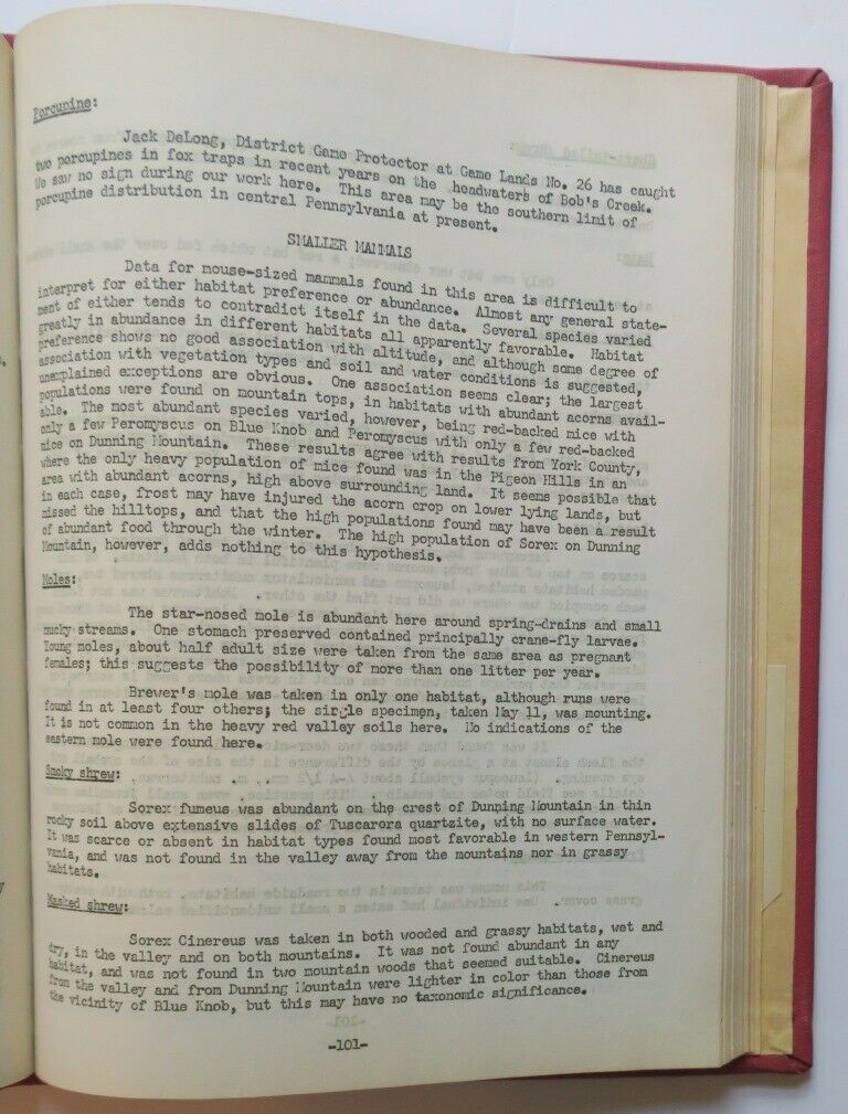 1949 Pennsylvania Game Commission Quarterly Progress Report,Poole Bear drawing - Fresh Stock Dated December 2025