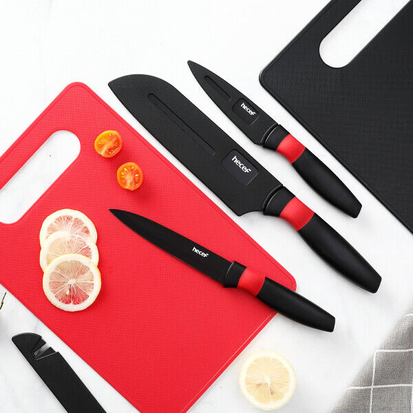 8Pcs knife and Cutting Board Set Sharp for Home Picnic Camping Massage Design - Fresh Stock Dated February 2026
