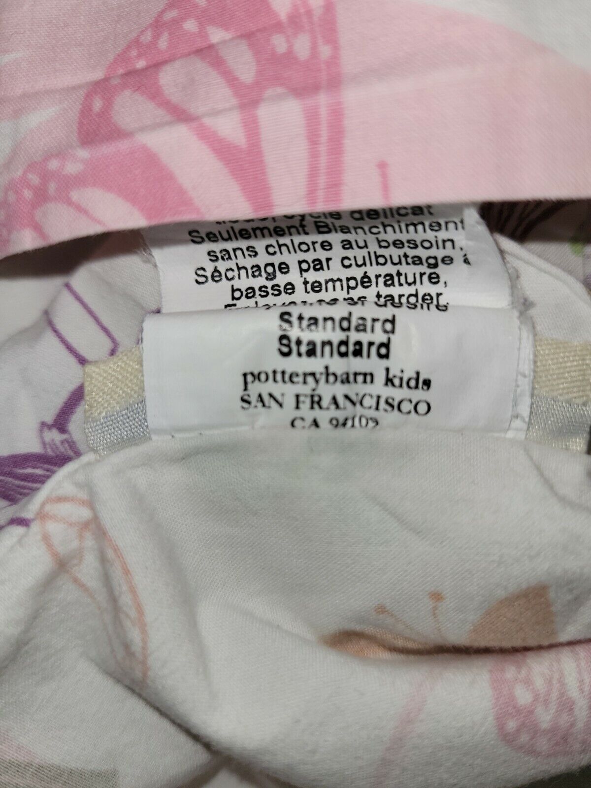 Pottery Barn Kids Pink Butterfly Pillowcases Pair Standard - Fresh Stock Dated February 2026