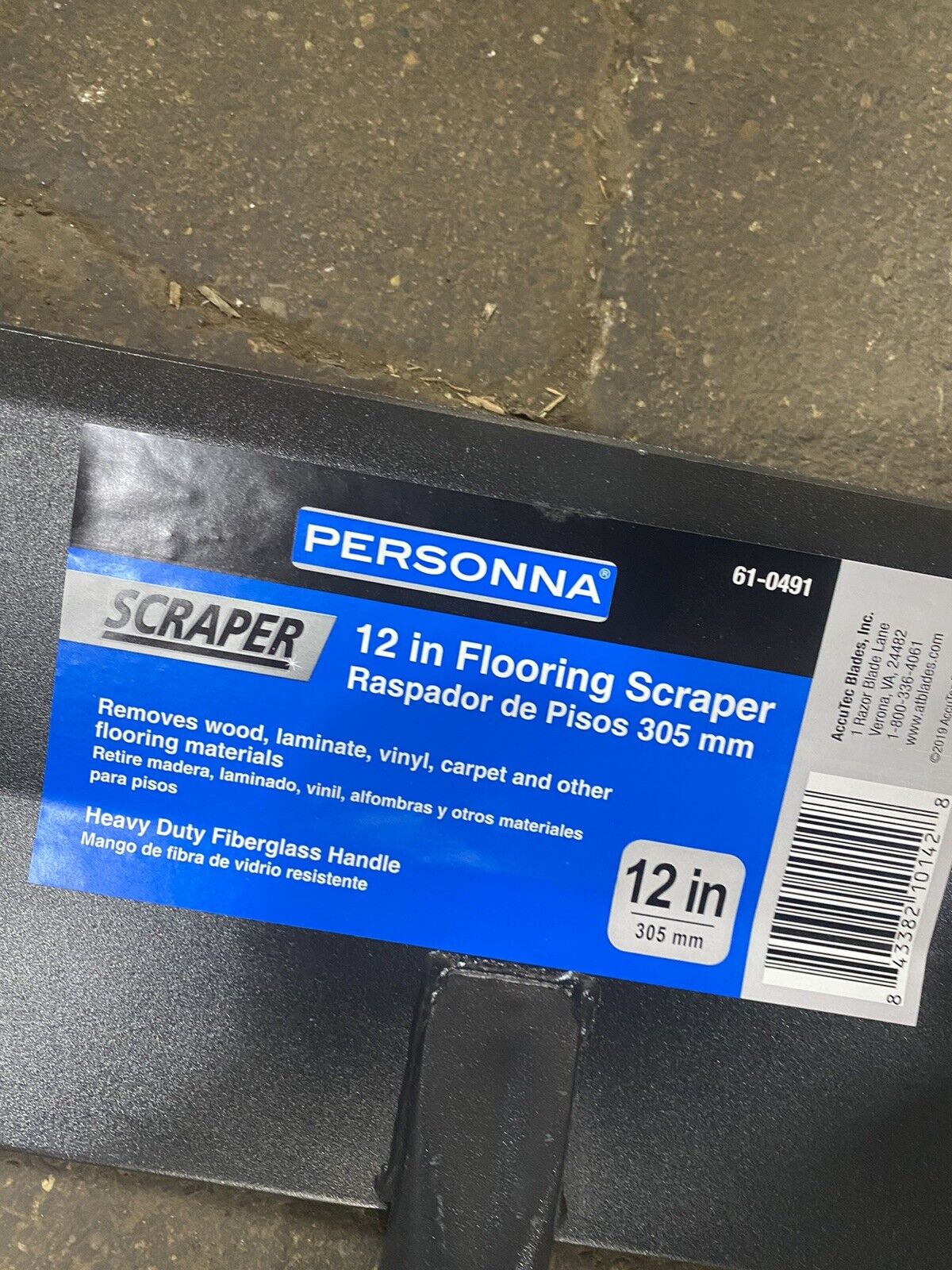 (3 Pack) Personna 12-Inch Steel Floor Scraper W/ 52-Inch Handle - Fresh Stock Dated February 2026
