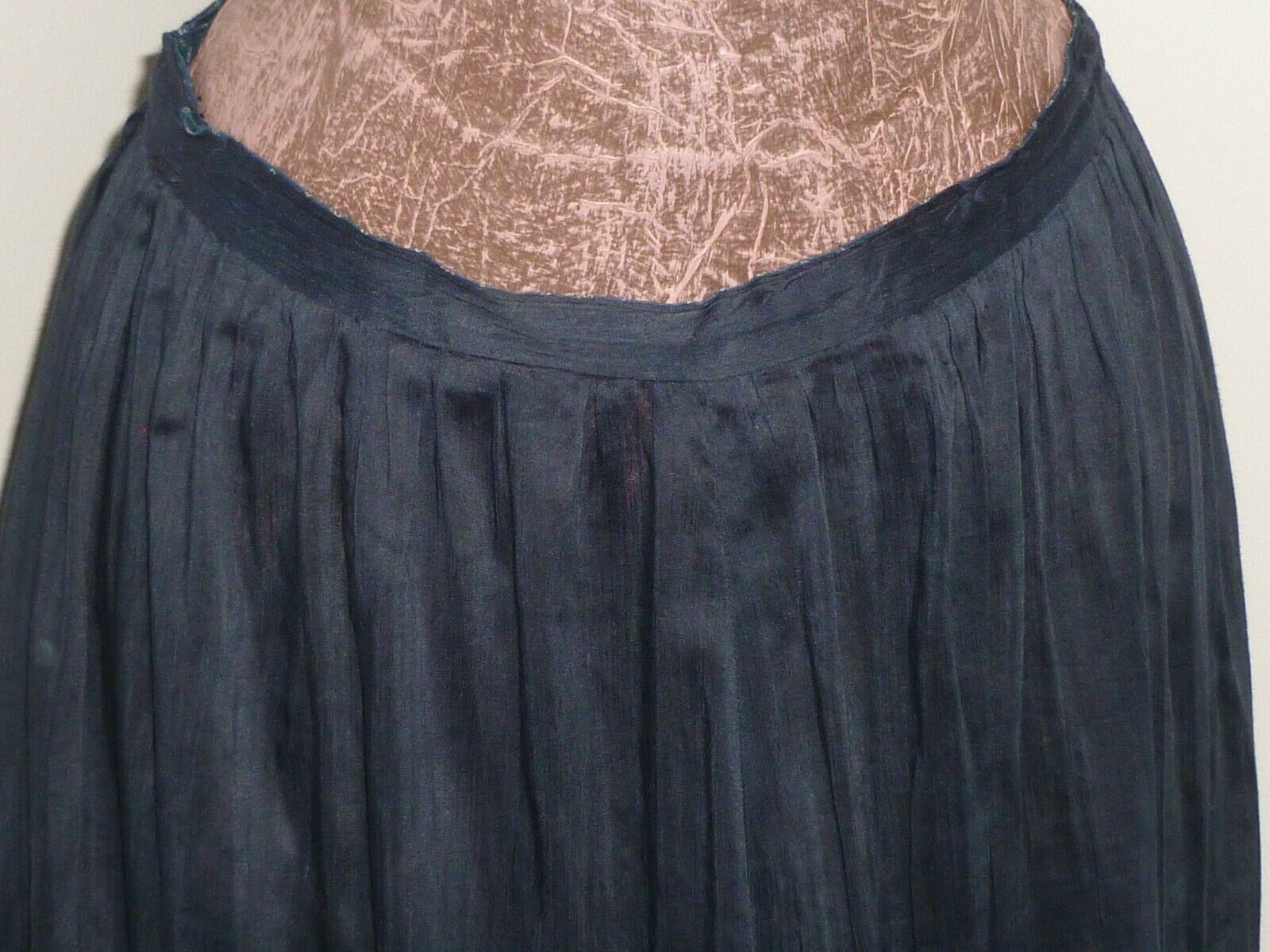 Antique Navy Blue Skirt c1900s Victorian Edwardian Stage Photo Prop Costume - Fresh Stock Dated February 2026