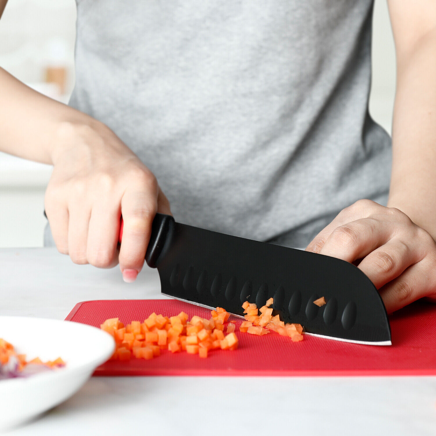 8Pcs knife and Cutting Board Set Sharp for Home Picnic Camping Massage Design - Fresh Stock Dated February 2026