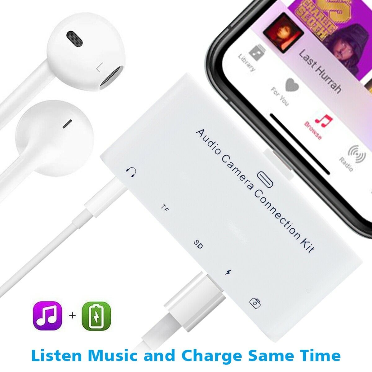 5 in1 Camera Connection Kit For Lightning SD/TF Card Reader For iPod 5th 6th US - Fresh Stock Dated February 2026