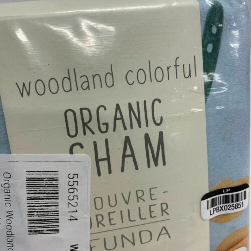 Pottery Barn Kids/West Elm Woodland Colorful Organic Sham NEW Standard 20x26 - Fresh Stock Dated December 2025