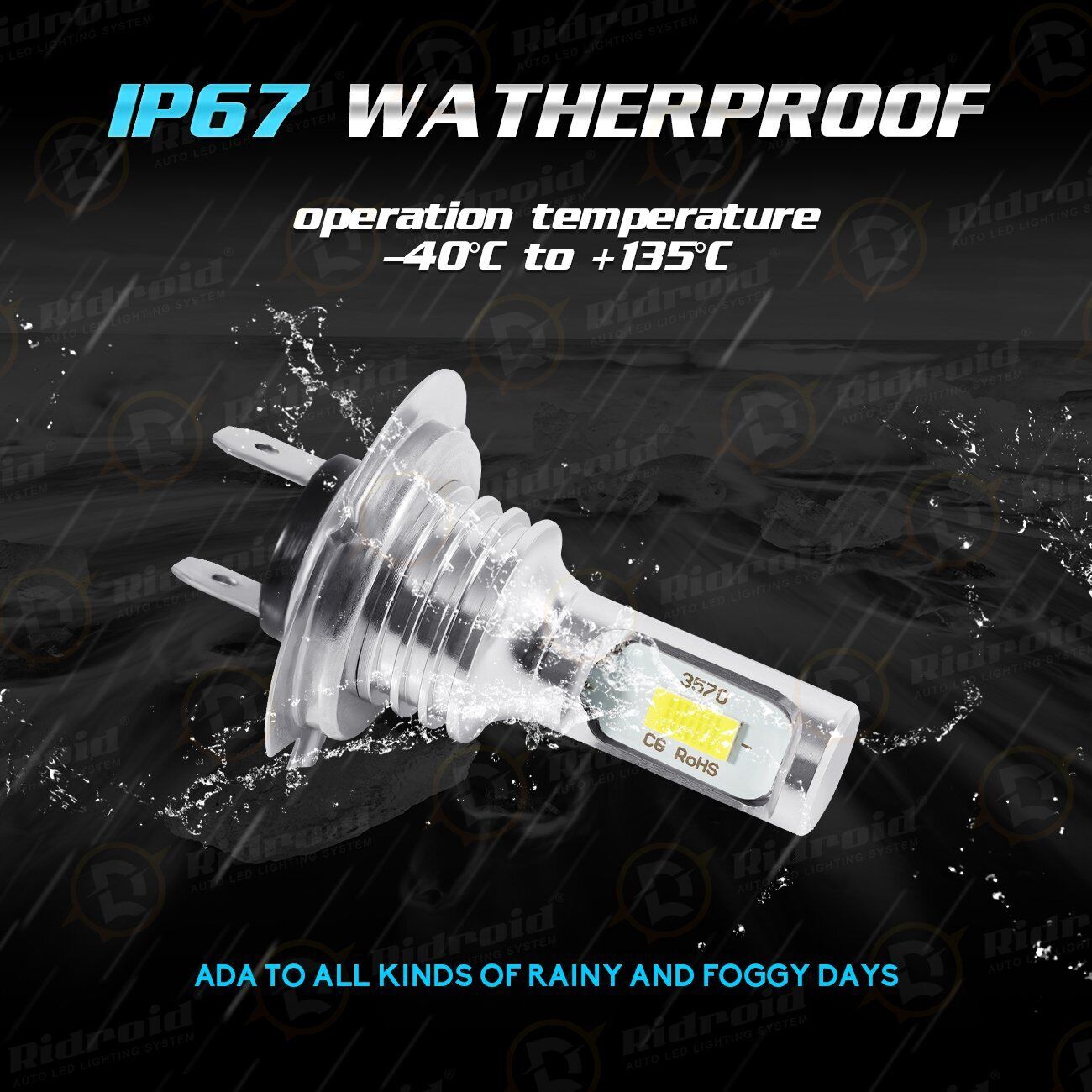 For Kawasaki Ninja ZX10R Z1000 Z750S Z800 Z900 H7 Motorcycle LED Headlight Bulbs - Fresh Stock Dated February 2026