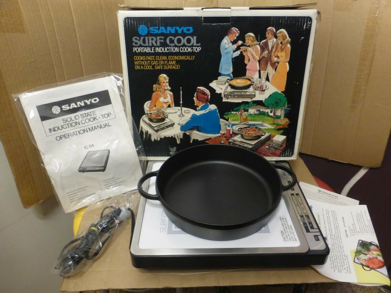 Sanyo Surf Cool Portable Induction Cooktop Vintage Very RARE - Fresh Stock Dated December 2025
