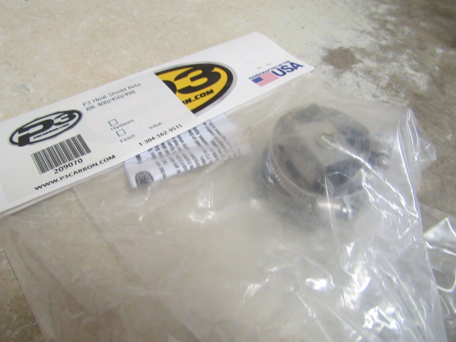 BETA RR  400 450 498 P3 CARBON FIBER HEAT SHIELD HEADER EXHAUST GUARD *DD10 - Fresh Stock Dated February 2026