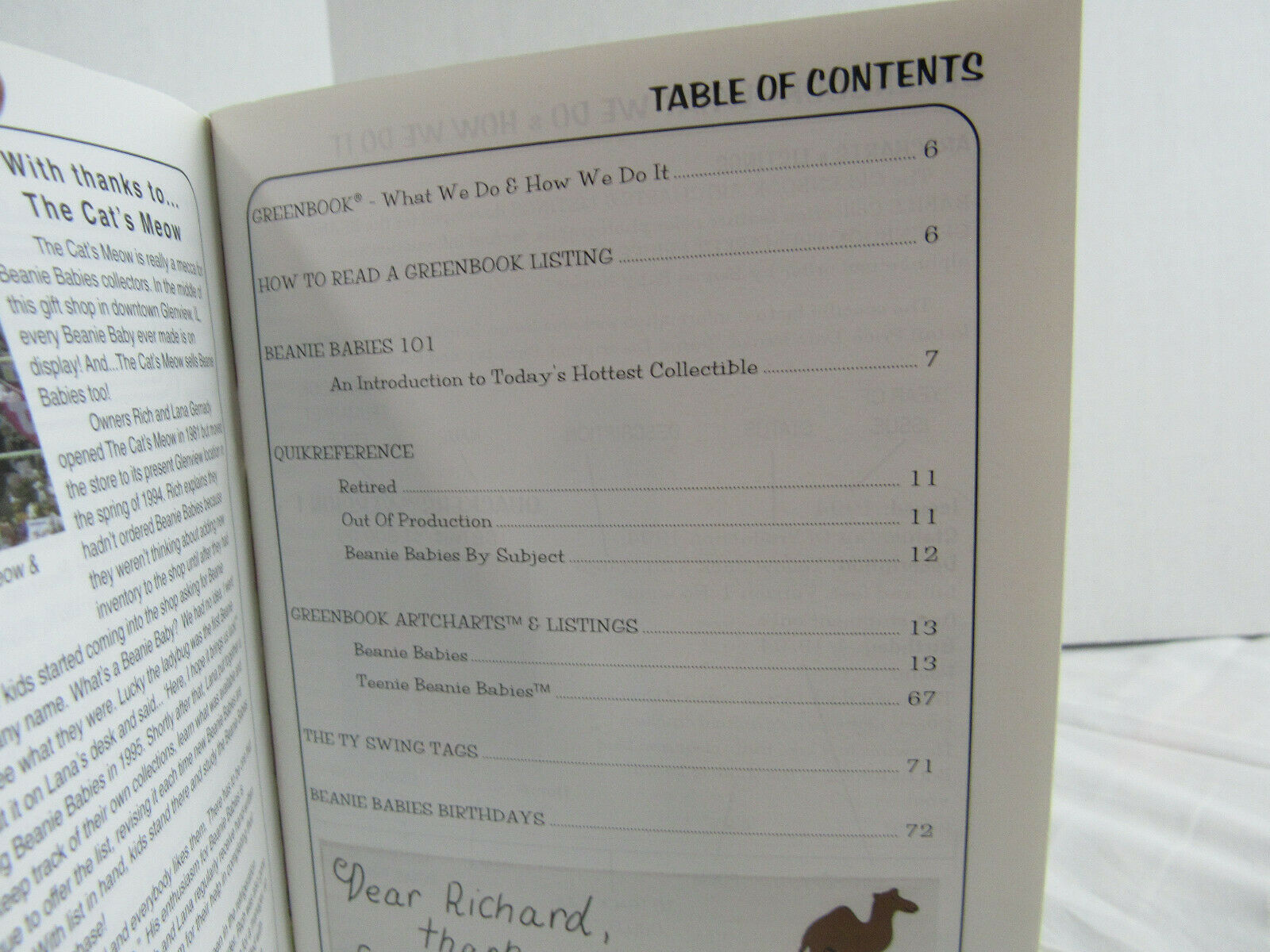 My First Greenbook ~ The Complete Guide To TY Beanie Babies - Fresh Stock Dated December 2025